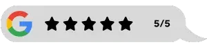 Graphics showcasing 5 stars review of Sonicaptures on Google Business.